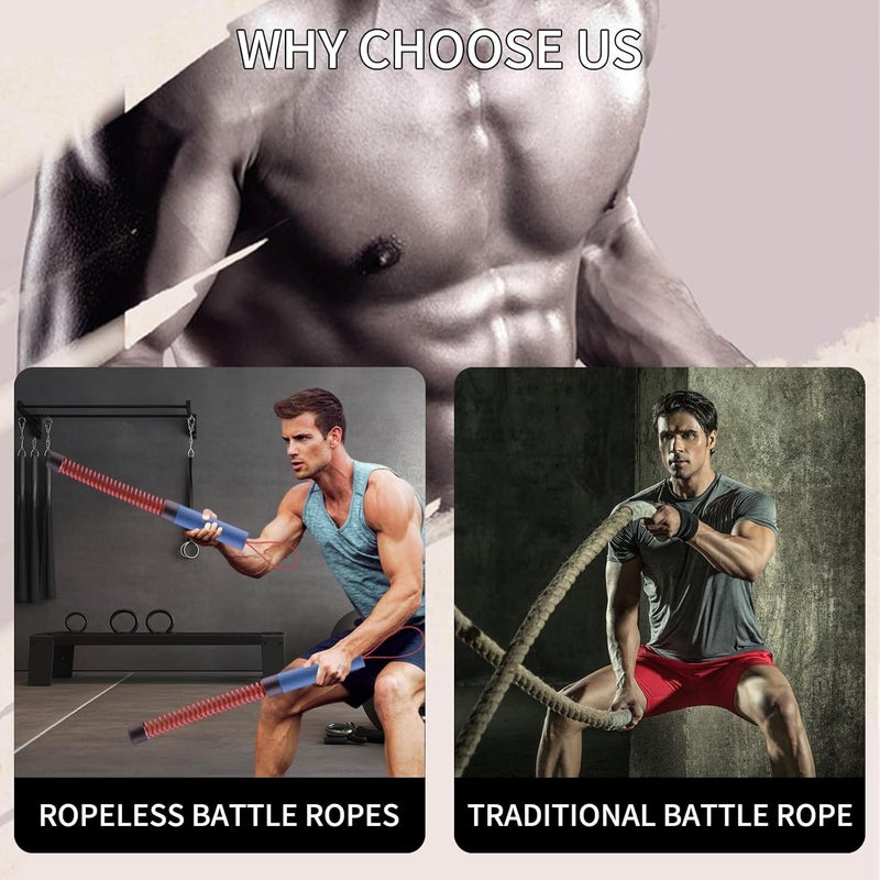 TraVisonyx Ropeless Battle Rope,2PCS Adjustable Weight Battle Rope,Battle Ropes for Home Gym, Portable Exercise Ropes for Strength Training and Aerobic Exercise Core Muscle Training - Image 5